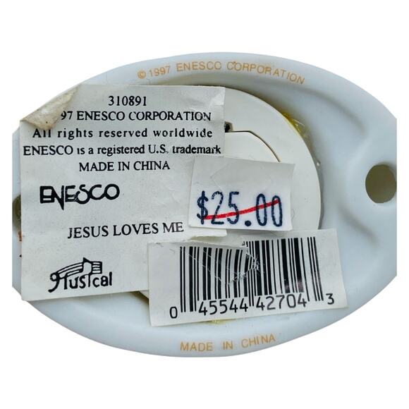 Musical Confirmation Day Cross In His Light Ceramic Butterfly Enesco POSSESSED - Picture 6 of 15